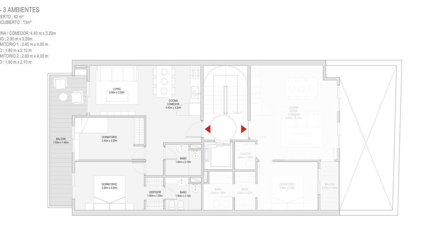 VENTA-DEPARTAMENTO-TRES AMBIENTES-CATEGORIA-NAON
