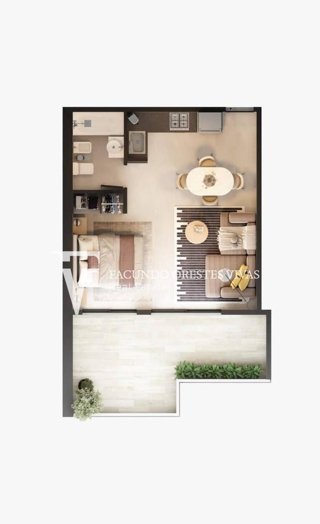 Foto de VENTA-MONO AMBIENTE-A ESTRENAR-CATEGORIA-SUM-CIUDADELA, imagen 1