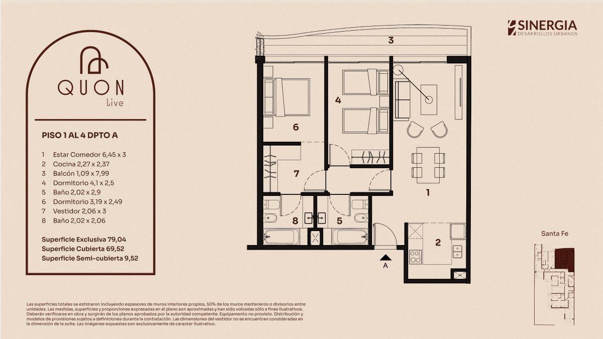 Venta departamento dos dormitorios, en construcción. Financiación disponible. Edificio QUON