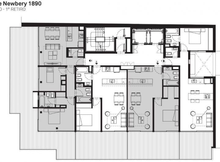 Departamento de 2 ambientes en venta en Las Cañitas
