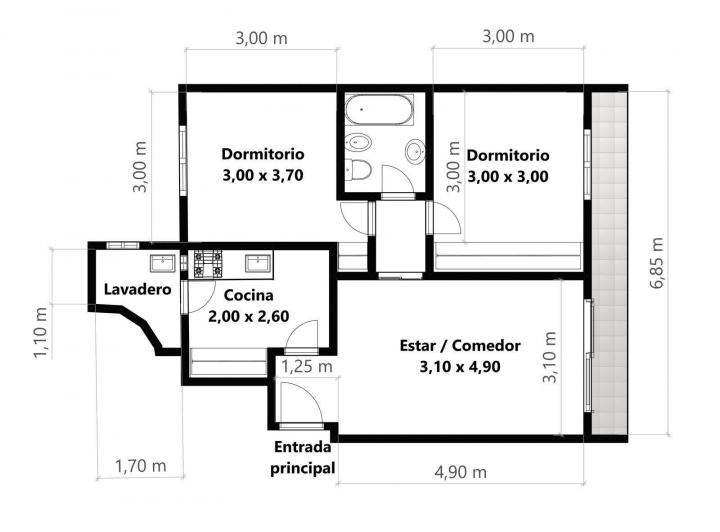 Departamento de 3 ambientes en venta en Colegiales