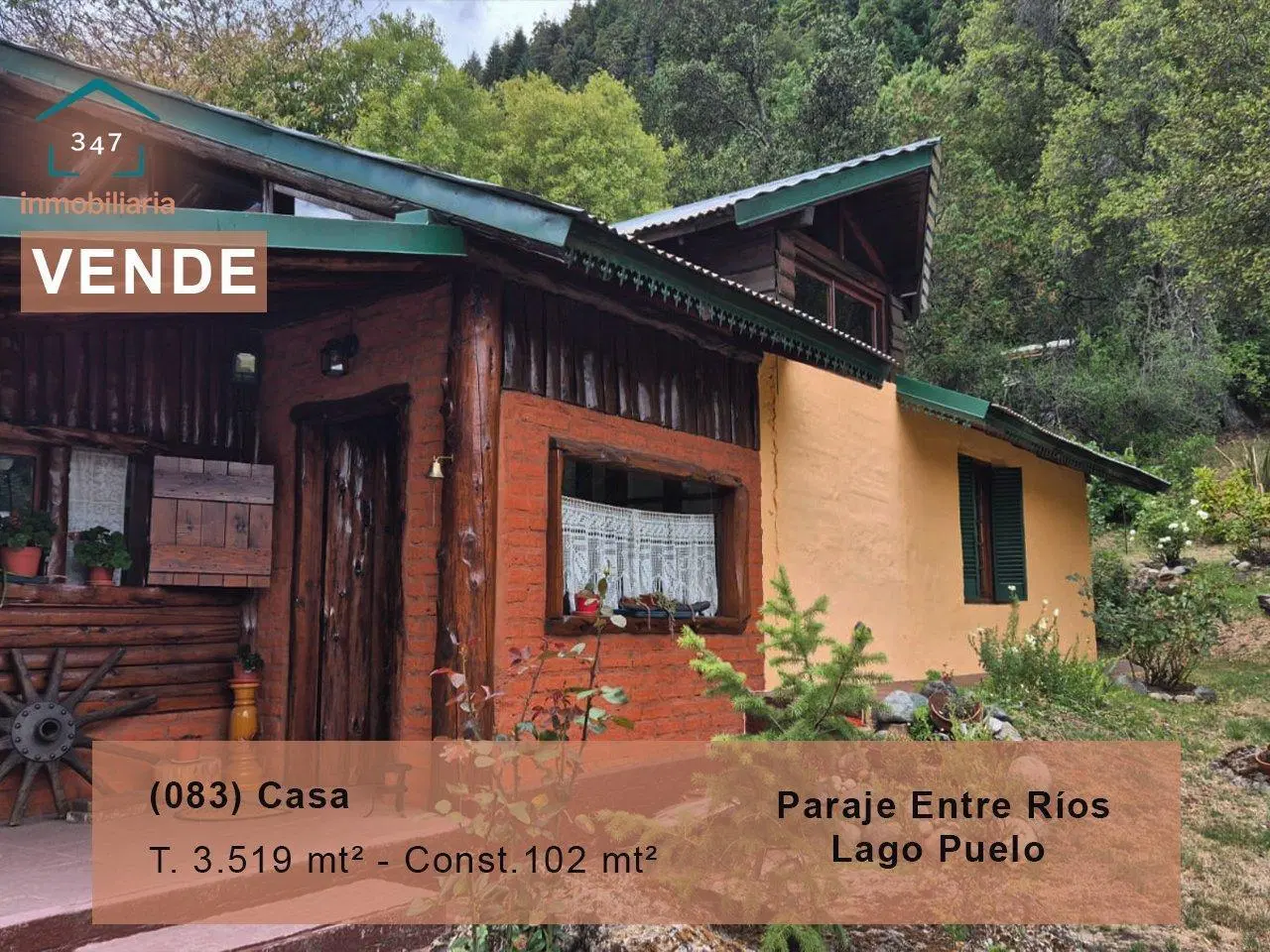 (083) Lago Puelo, CASA en venta de  102m2   (Paraje Entre Rios) 2