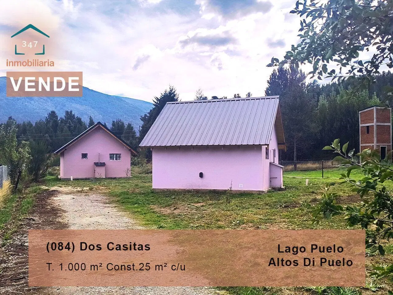 (084)LAGO PUELO,  DOS CASITAS Monoambiente a estrenar con terreno de 1.000mts2 en Altos Di Puelo 4