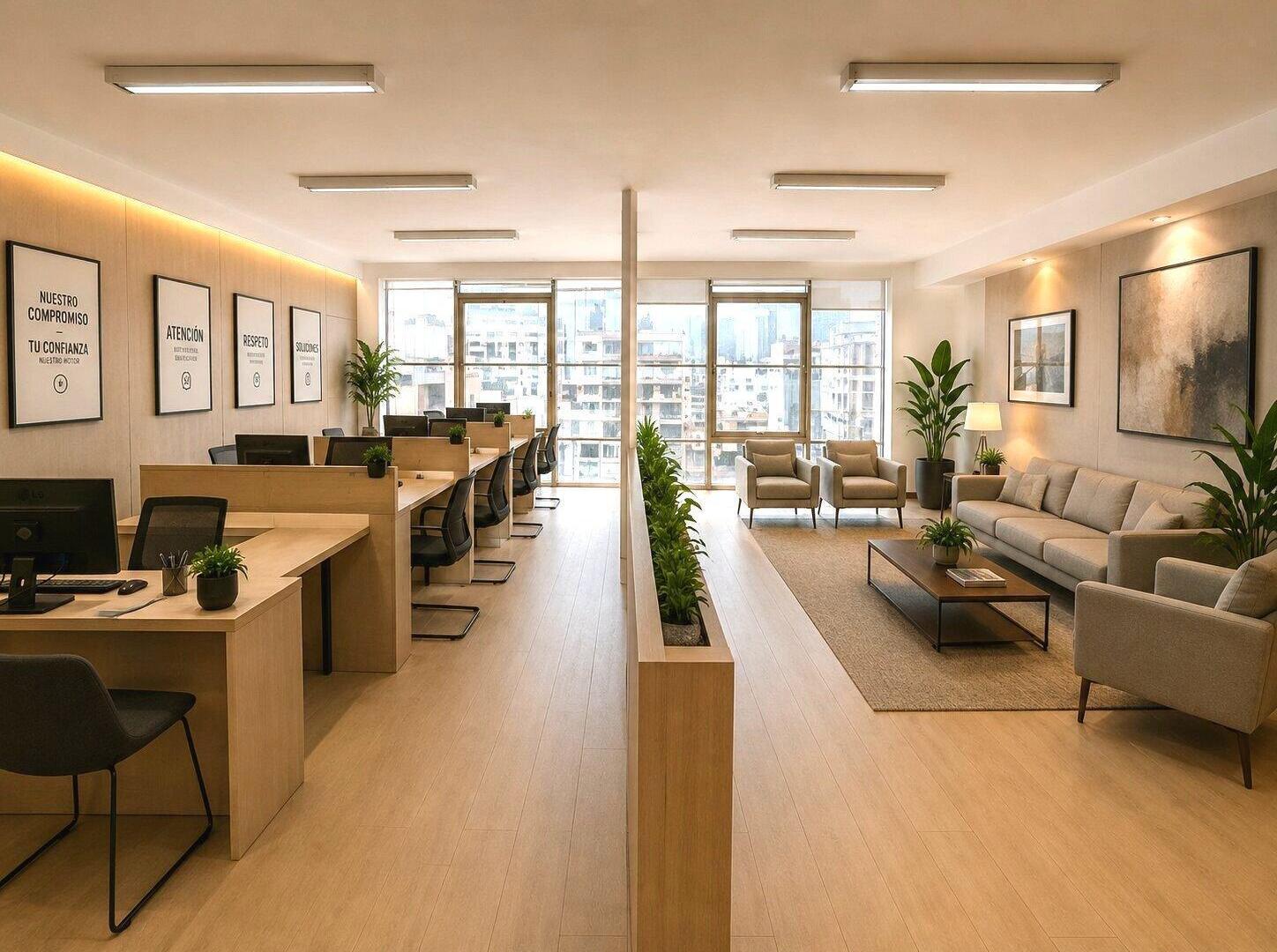 Foto de Moderna Oficina con excelente iluminación, cocina y baño privado, imagen 3