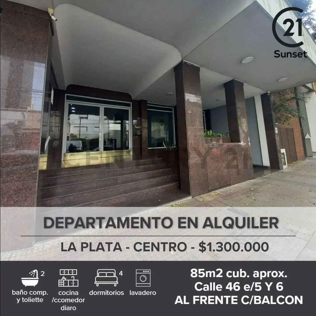 DEPARTAMENTO EN ALQUILER 4 DORMITORIOS, LA PLATA 2