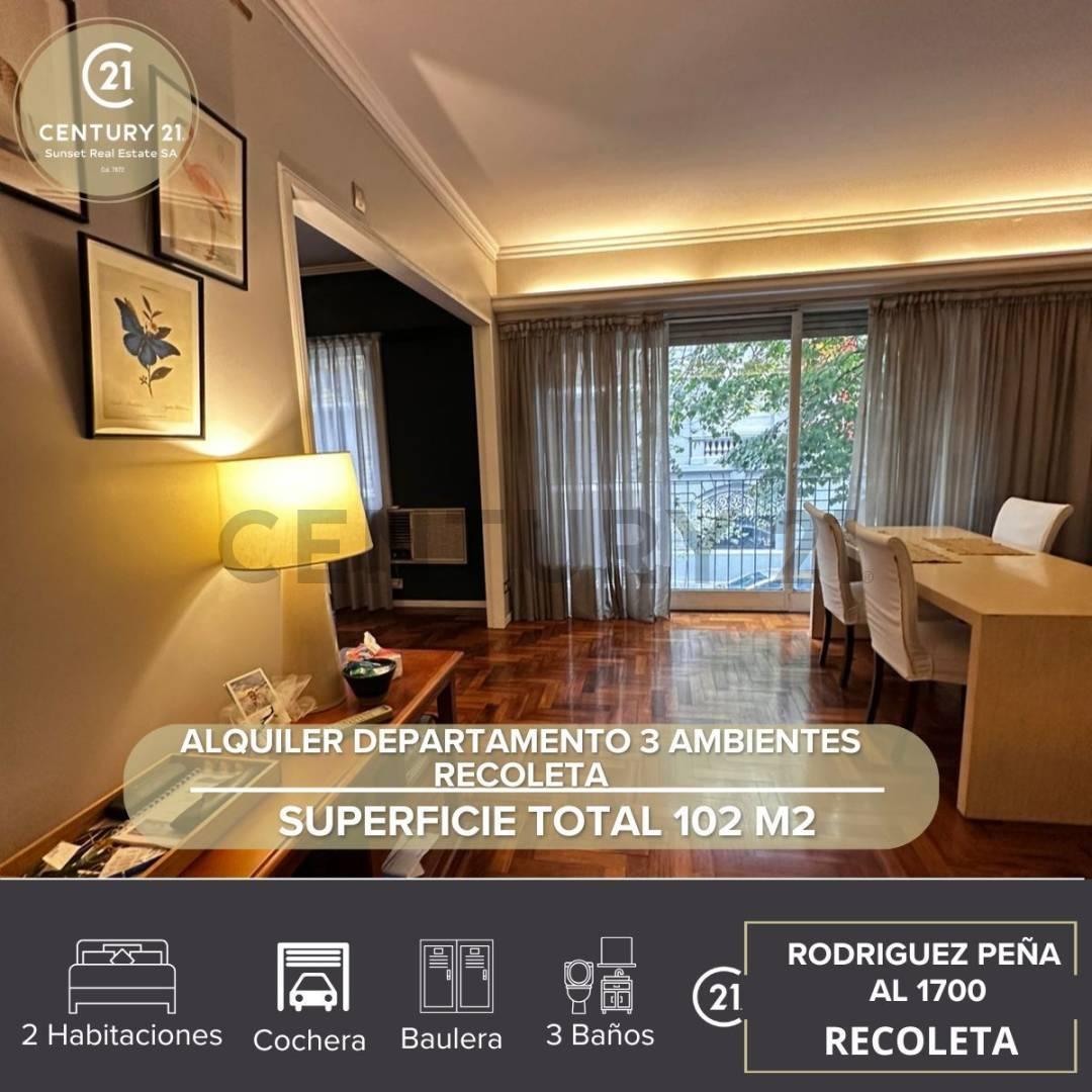 Foto de ALQUILER DEPARTAMENTO 3 AMBIENTES RECOLETA (Amoblado), imagen 1
