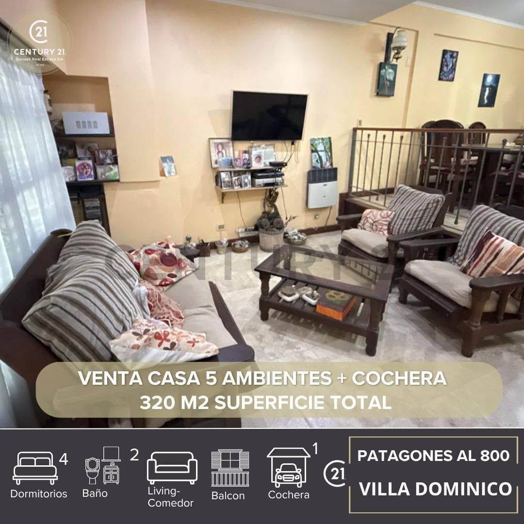 Foto de VENTA CASA 5 AMBIENTES CON COCHERA VILLA DOMINICO, imagen 1
