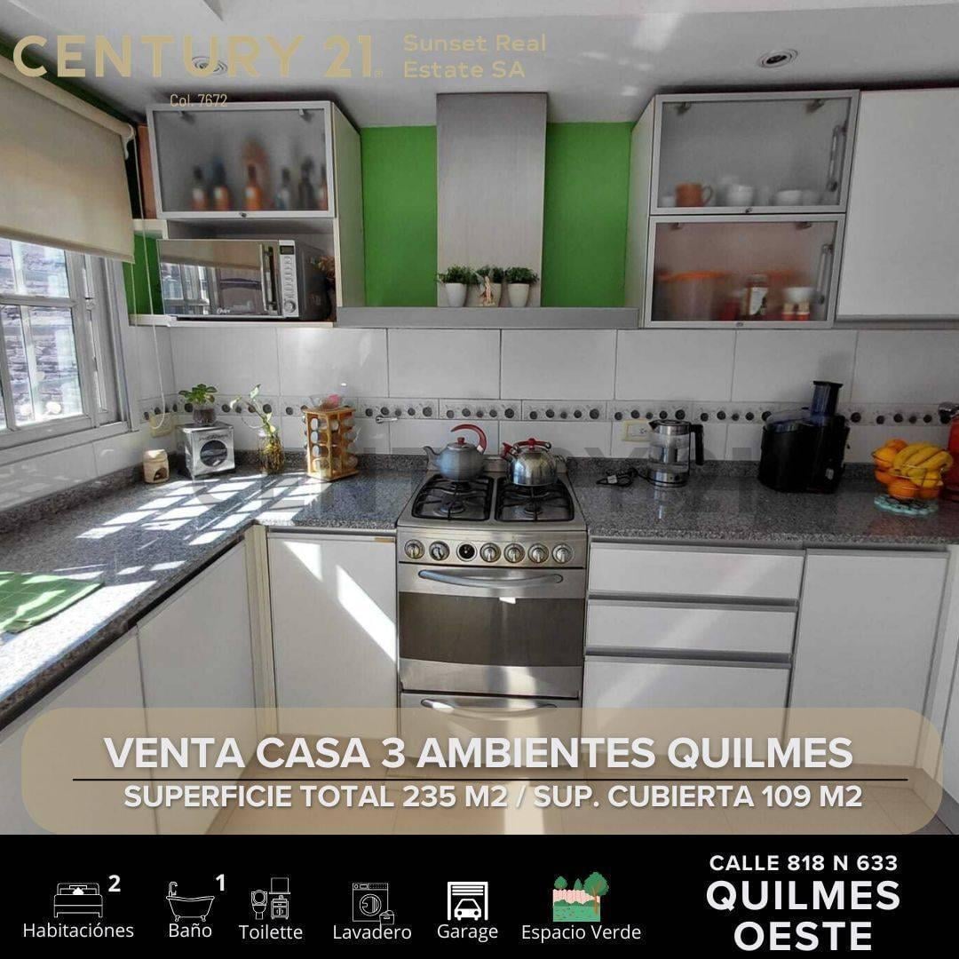 Foto de VENTA CASA 3 AMBIENTES + COCHERA QUILMES OESTE, imagen 1