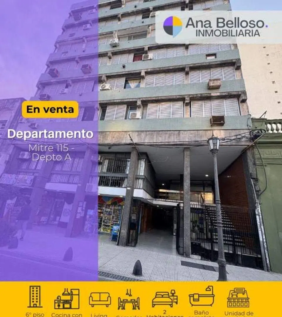 SE VENDE DEPTO - MITRE 115 DEPTO "A" 6TO PISO 2
