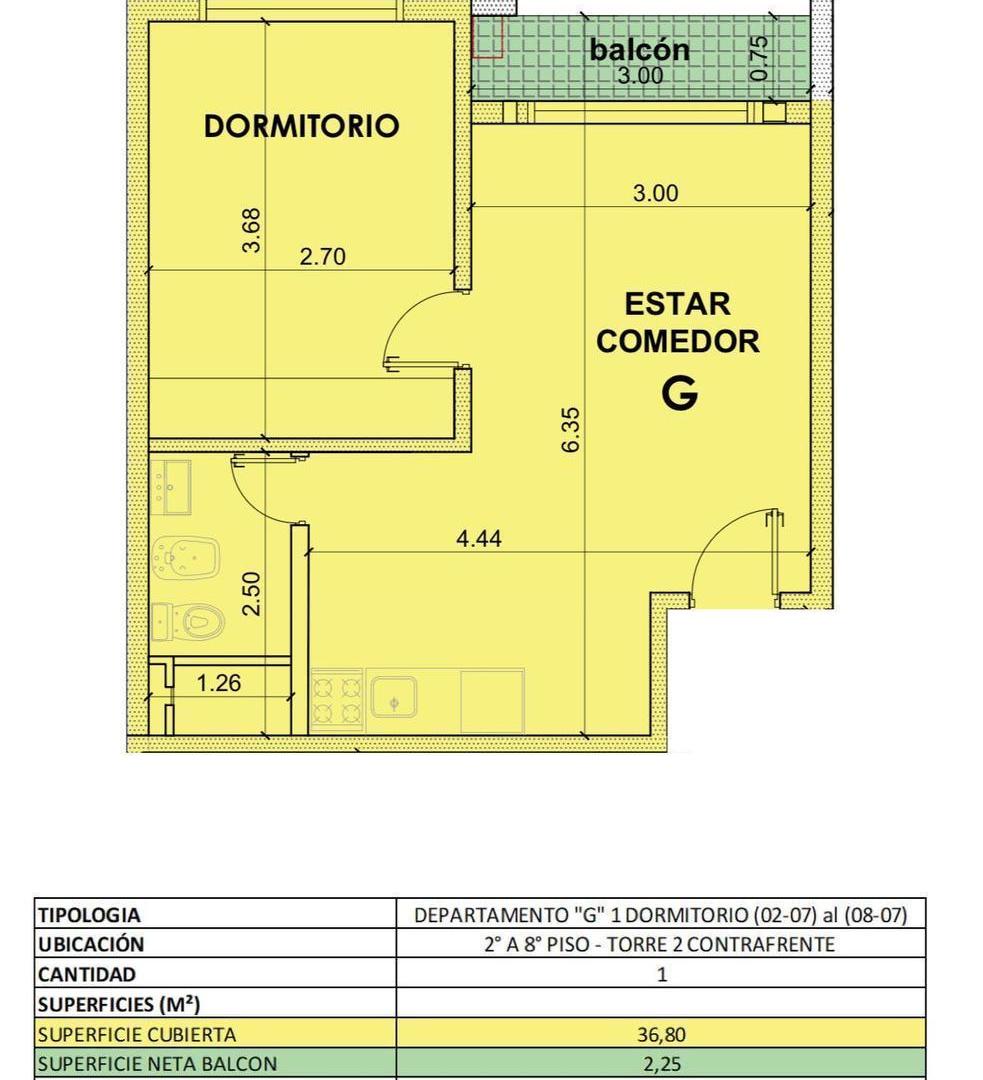 Foto de Departamento Un Dormitorio Paraguay 1000 Contrafrente Centro Rosario, imagen 4