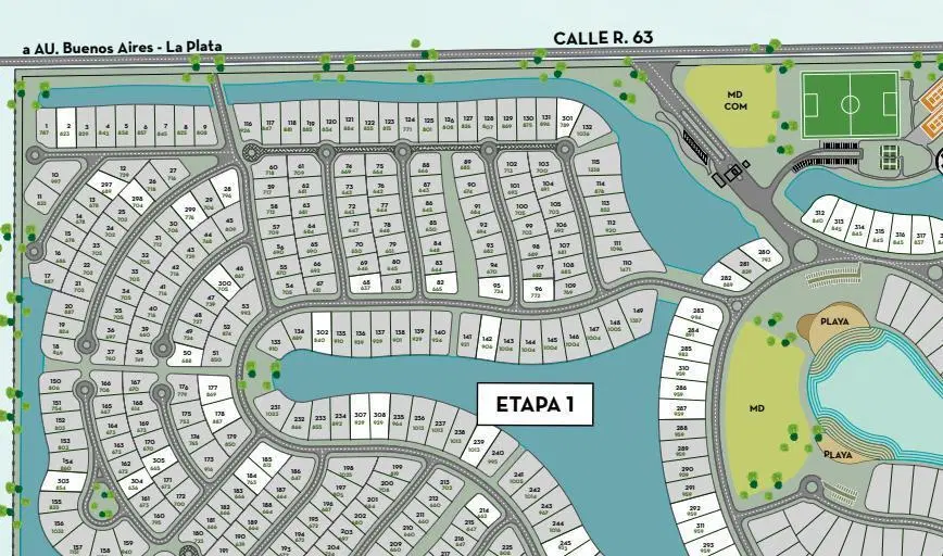 VENTA LOTE INTERNO EN HUDSON LAGOON EN 1º ETAPA 5