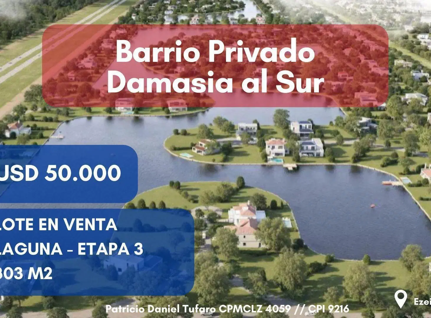 LOTE A LAGUNA EN VENTA EN DAMASIA AL SUR CANNING 7