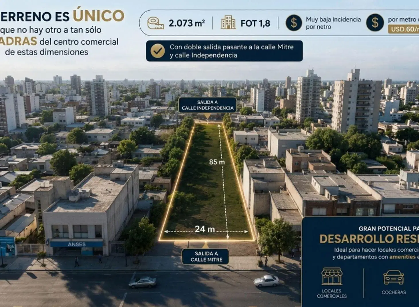 TERRENO EN VENTA EN CAÑUELAS CENTRO de 2.073 m². 5
