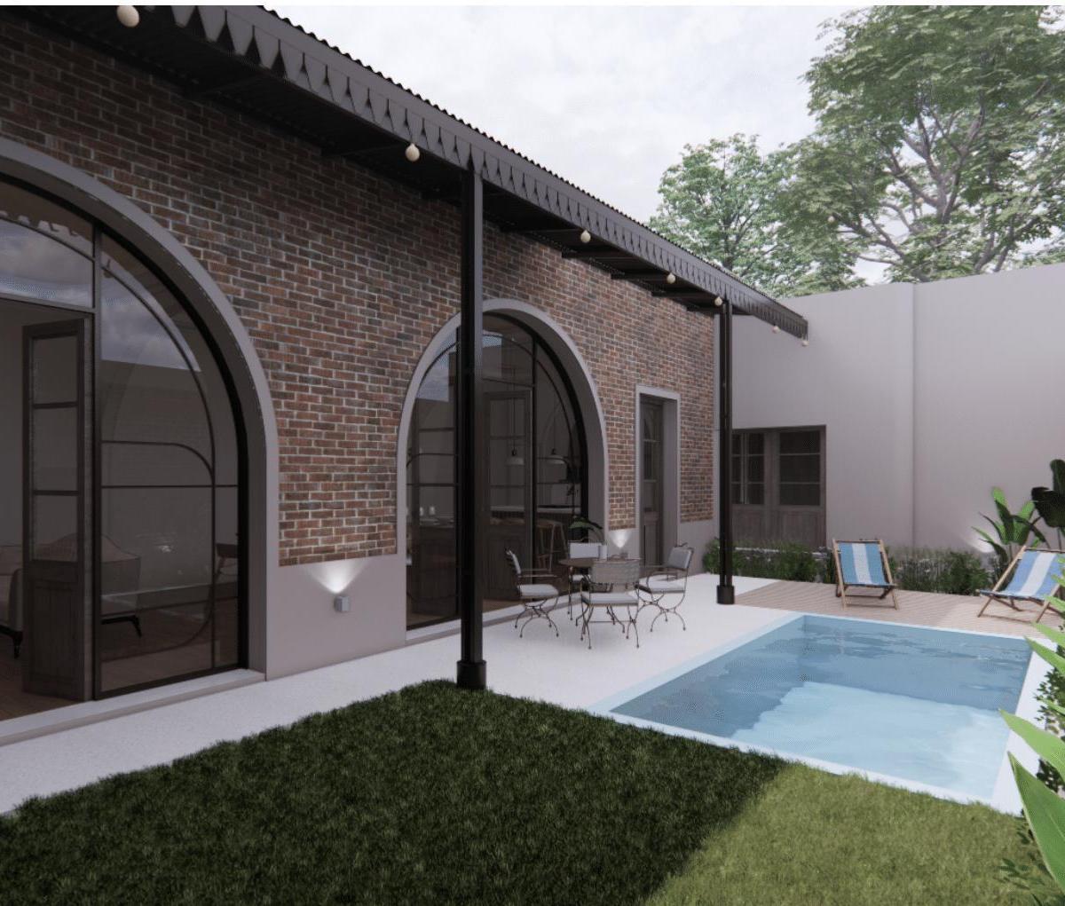 Casa 3 dormitorios con terraza, pileta y cochera en Lourdes
