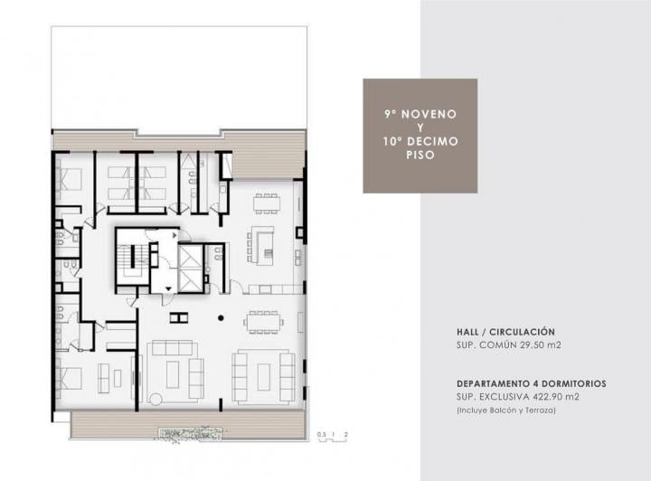 Departamento PISO EXCLUSIVO de 4 dormitorios en zona rio