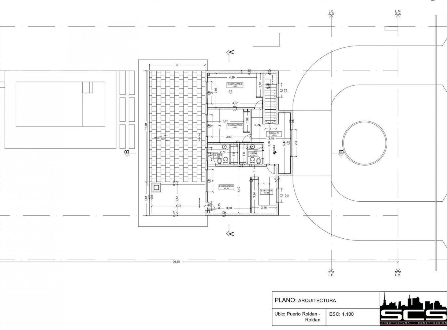 Casa de diseño de 3 dormitorios y gran jardín con pileta en Puerto Roldan