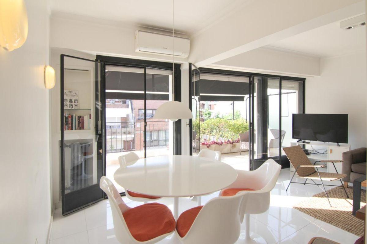 Recoleta — Departamento 3 ambientes amoblado con terraza, parrilla y dependencia