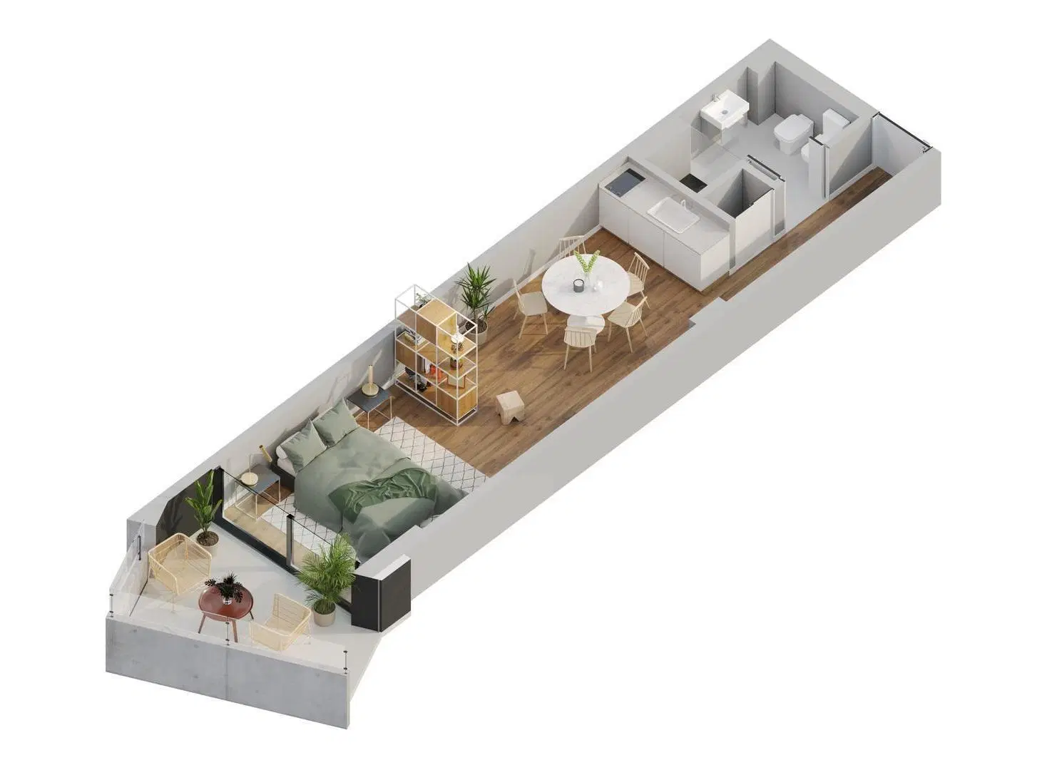 Departamento monoambiente en Palermo Hollywood 3