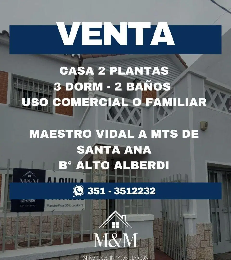 CASA EN VENTA B° ALTO ALBERDI 2