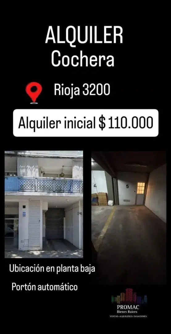 ALQUILER Cochera Rioja 3200 5