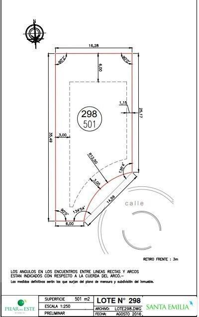 Terreno Lote en Venta en Santa Emilia, Pilar del Este, Pilar