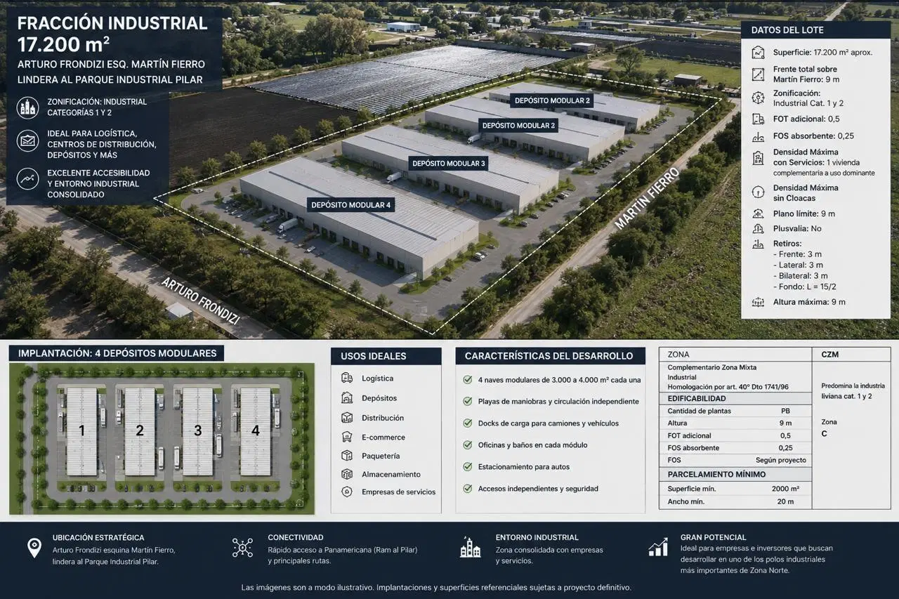 Terreno Fraccion  en Venta en Fátima, Pilar, G.B.A. Zona Norte 3