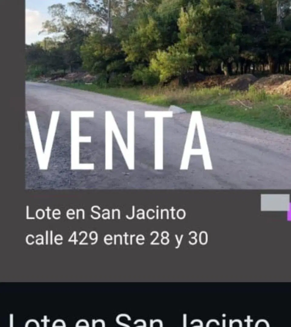 lote de 480 metros en San Jacinto 2