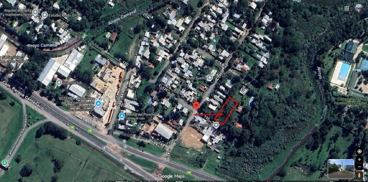 LOTE EN VENTA EN CITY BELL 21 X 52,5M2 2