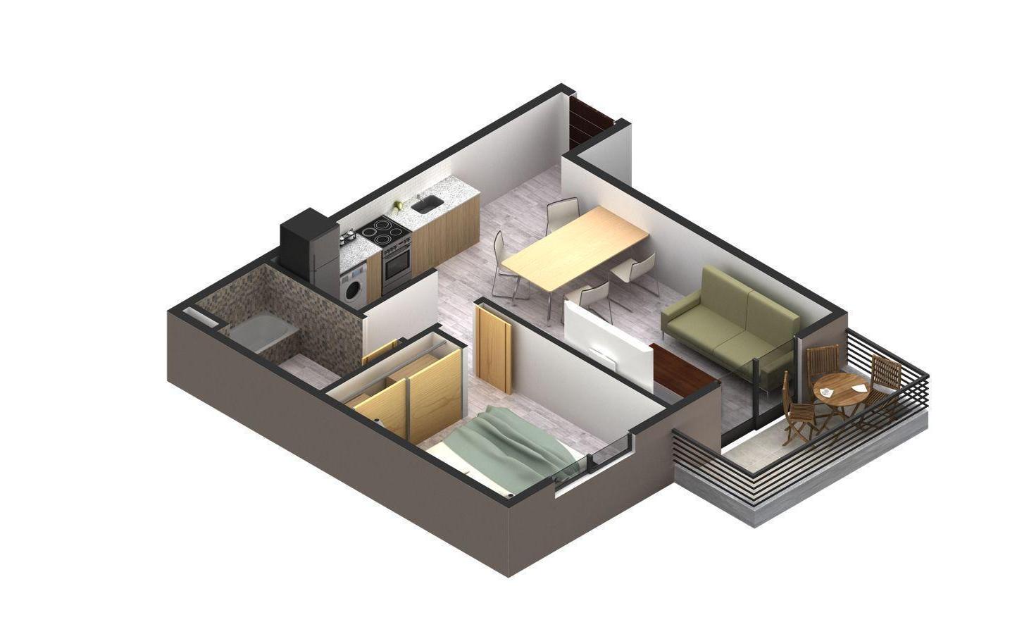 Foto de VENTA DE DEPARTAMENTOS MONOAMBIENTE, 2 Y 3 AMBIENTES EN POZO, imagen 4