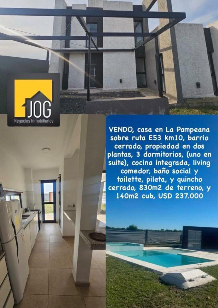 Foto de VENDO CASA, sobre Ruta E53, entrnado barrio cerrado La Pampena, imagen 1