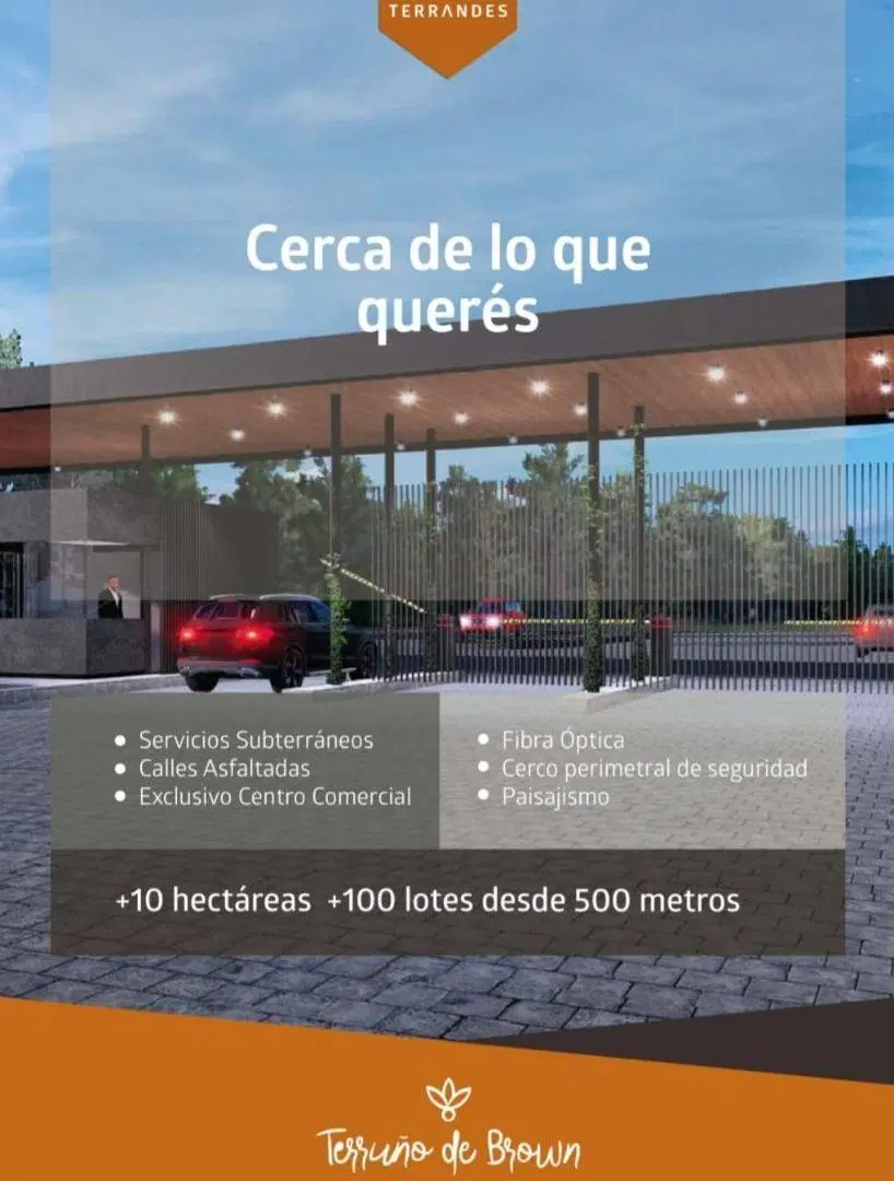 LOTE EN VENTA EN BARRIO TERRUÑO DE BROWN 1