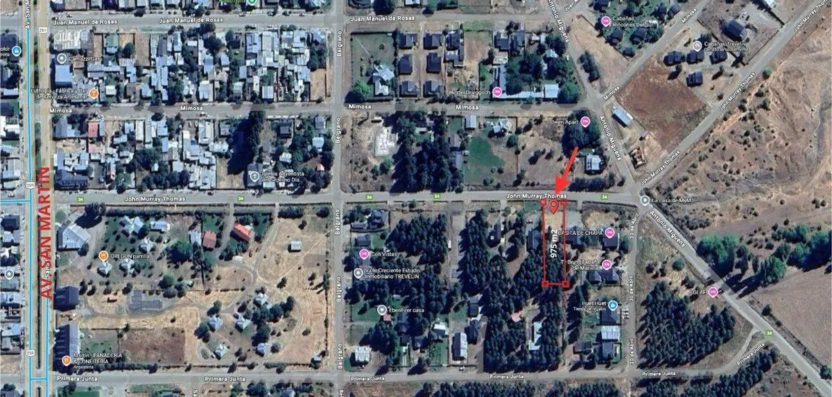 Lote en Trevelin 975 mts2 -15,6 m x 62,5 m 2