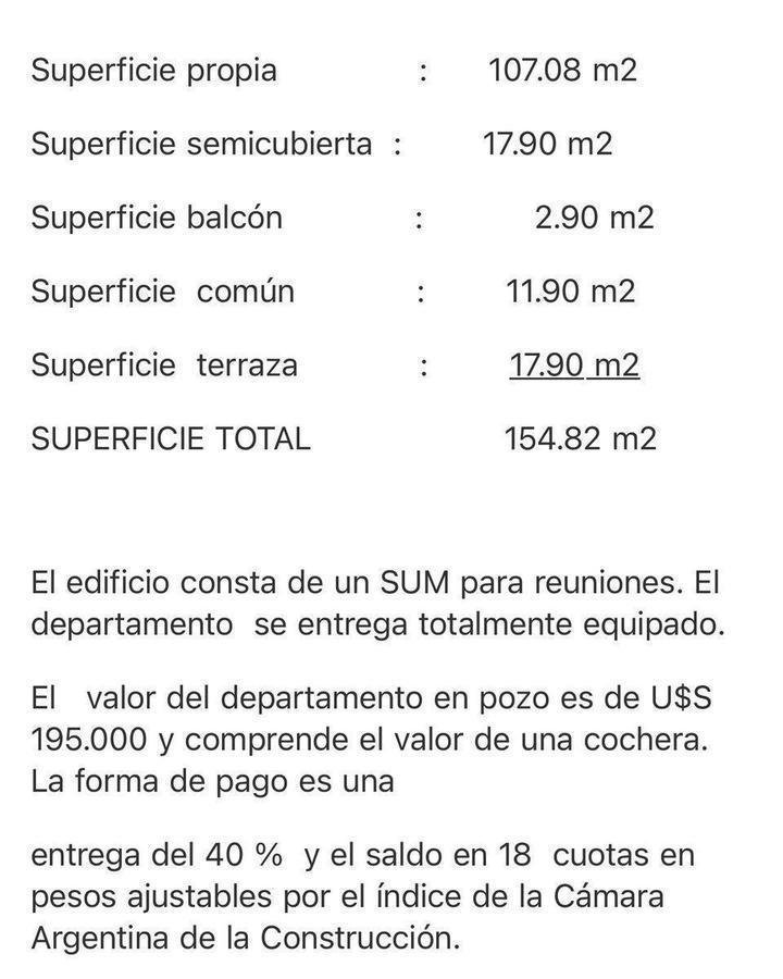 FIDEICOMISO AYRES DE LA COSTA Departamento en  Av. Perón 1400