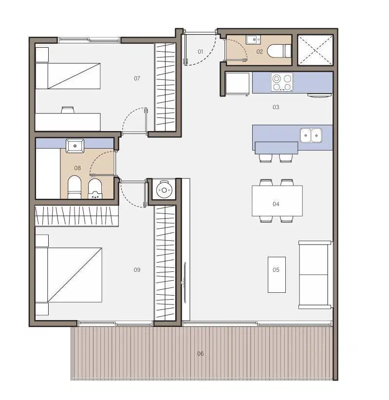 Venta semipiso 3 ambientes con balcón en Haedo. 3