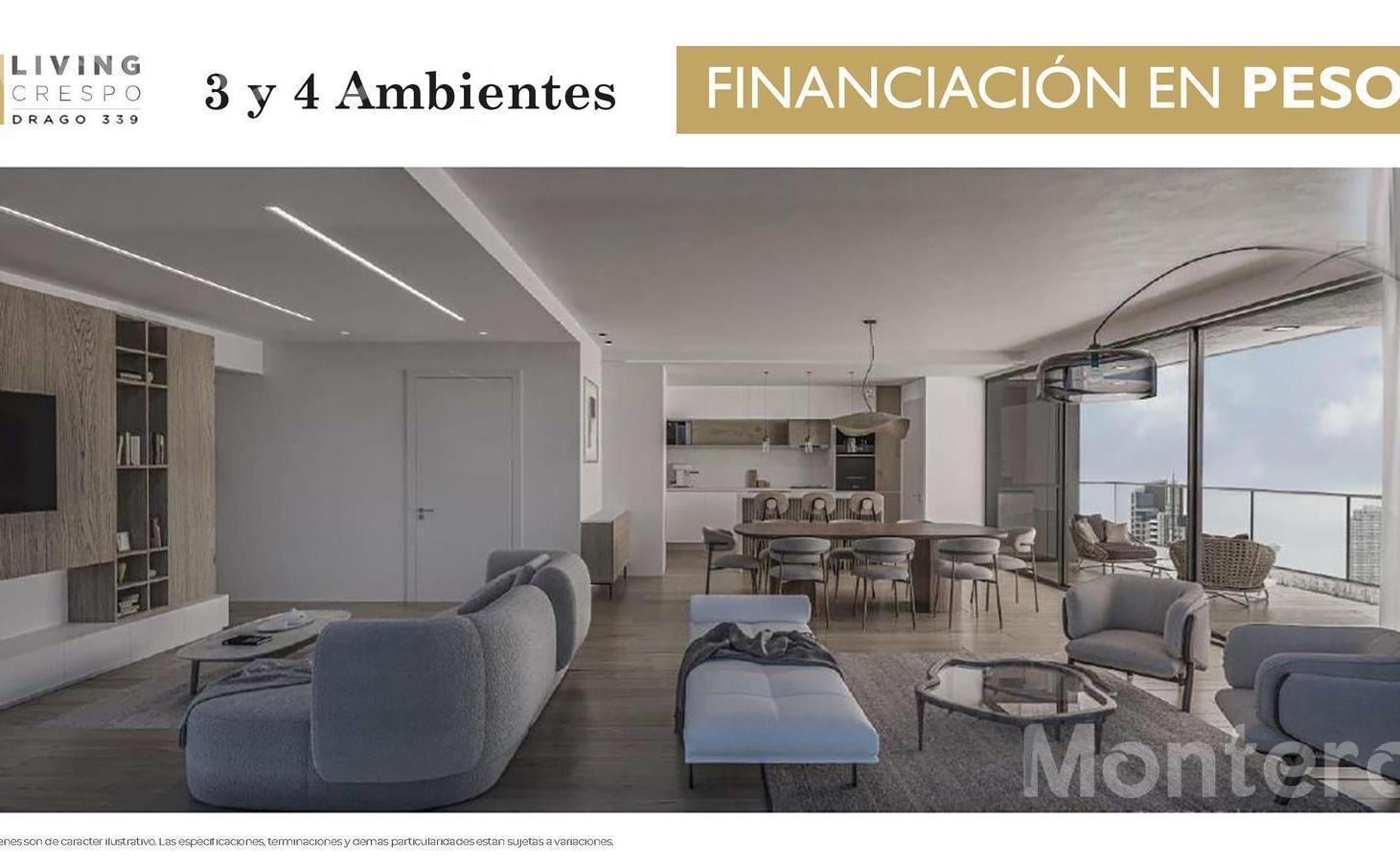 Emprendimiento: Venta 3 ambientes semipiso con gran balcón, Amenities - Cuotas en PESOS
