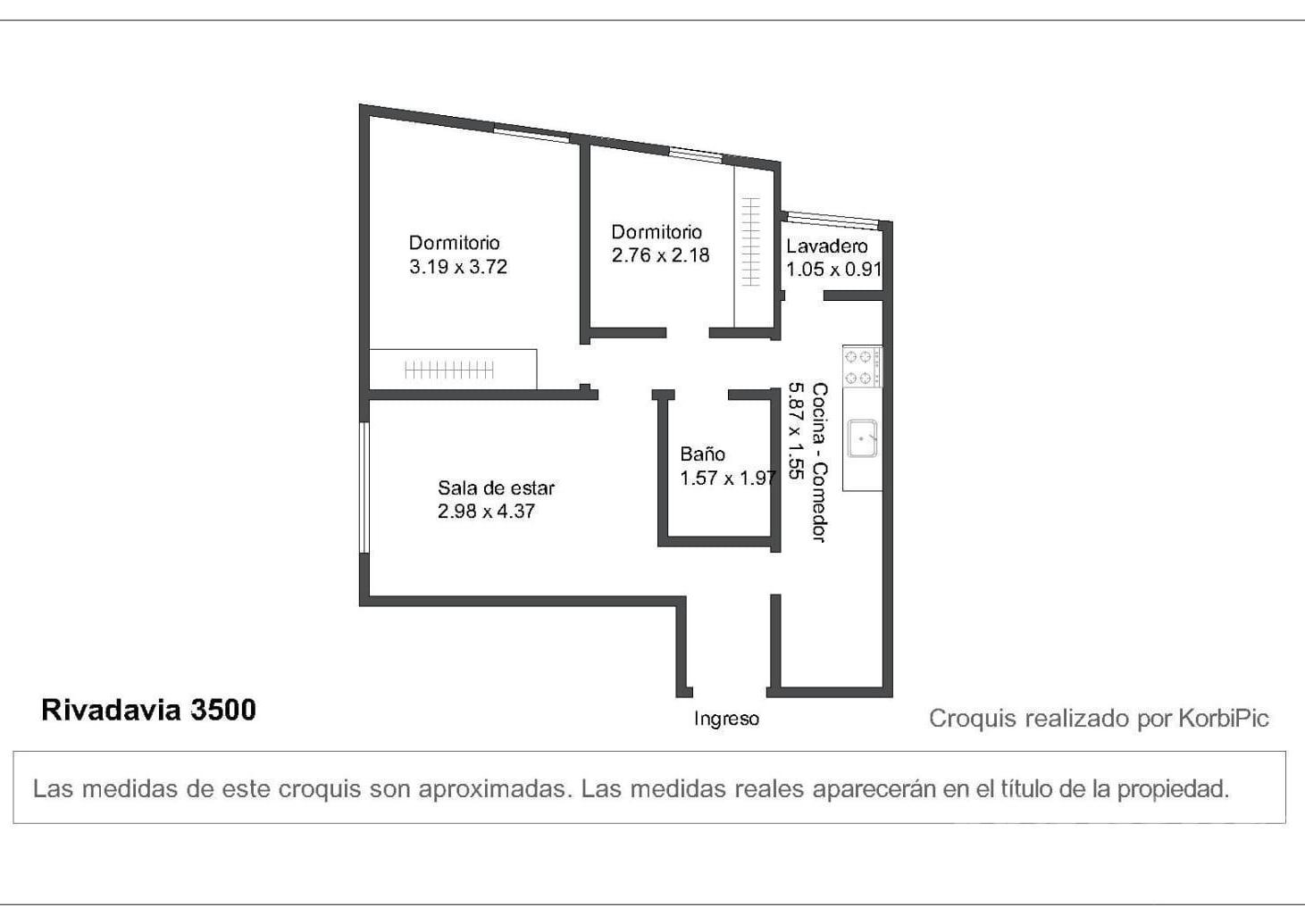 Foto de Venta Boedo,3 Ambientes,Balcon Contrafrente,Lavadero, imagen 5