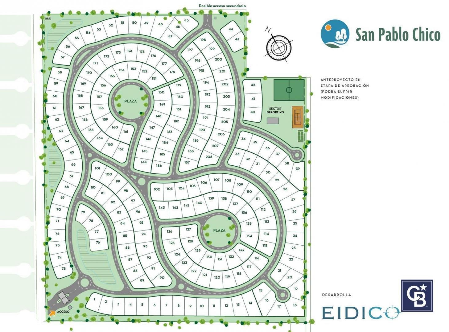 Venta con financiación de lote interno 622m2 en San Pablo Chico, Pilar