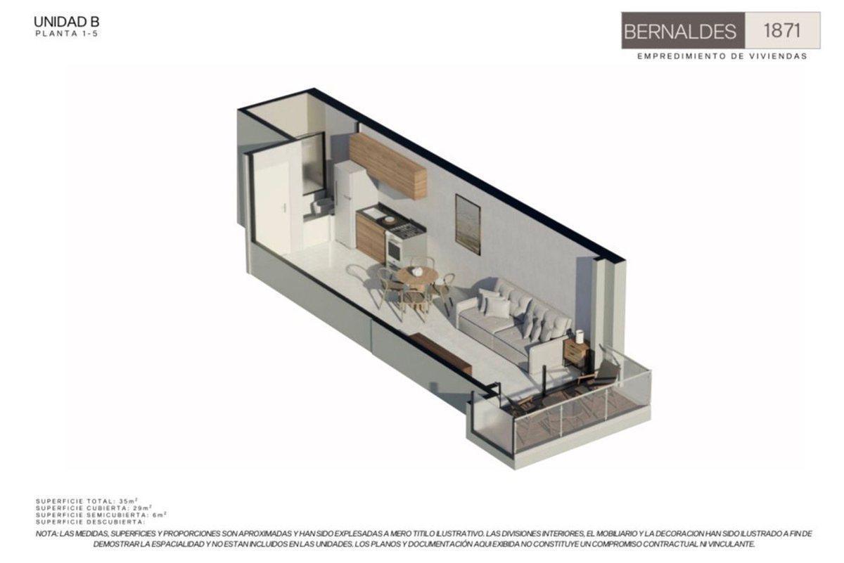 Foto de VENTA MONOAMBIENTE CON BALCON - MONTE CASTRO, imagen 2