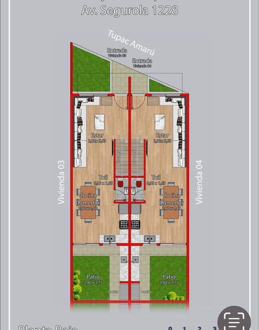 Foto de VENTA EXCELENTE TRIPLEX 4 AMB. C/PARQUE PARRILLA, imagen 2