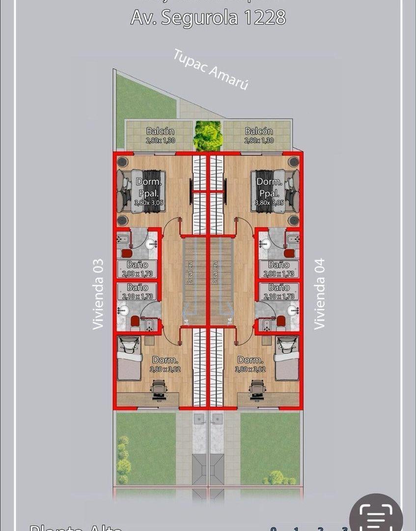 Foto de VENTA EXCELENTE TRIPLEX 4 AMB. C/PARQUE PARRILLA, imagen 3