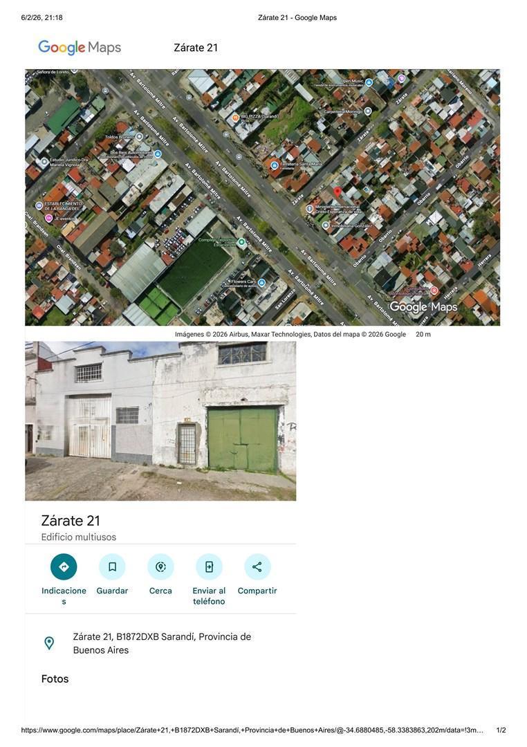Depósito Galpón en Venta en Sarandí, Avellaneda, G.B.A. Zona Sur