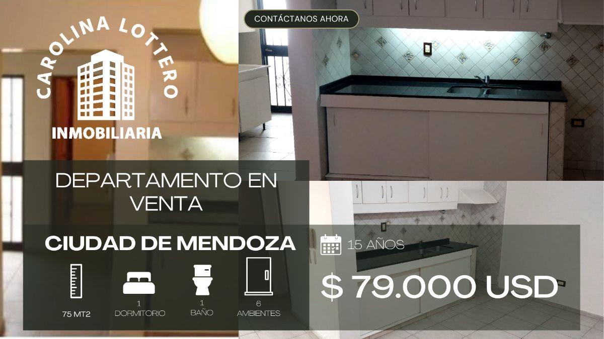Departamento con 65 m² construidos, 1 Dormitorio en venta en Dorrego