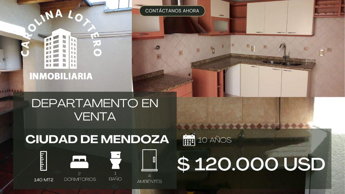 Departamento 2 dormitorios, cochera y patio privado – 120 m², sin expensas