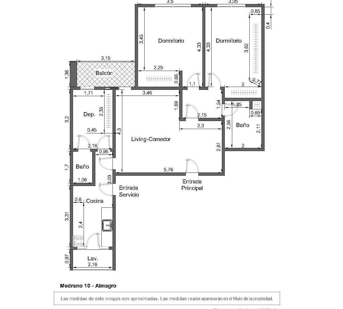 Foto de VENTA DEPARTAMENTO DE 3 AMBIENTES - ALMAGRO - AL FRENTE - VISTA ABIERTA, imagen 5