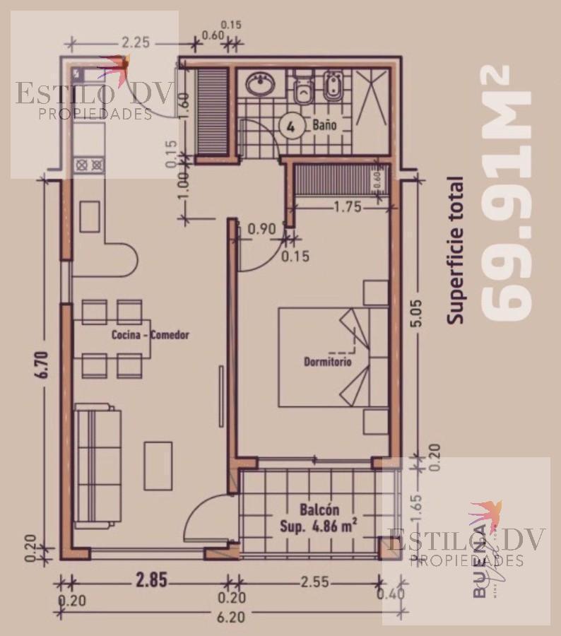 Foto de Departamento en VENTA en Cafayate - Buena Vid - 3 ambientes, imagen 4