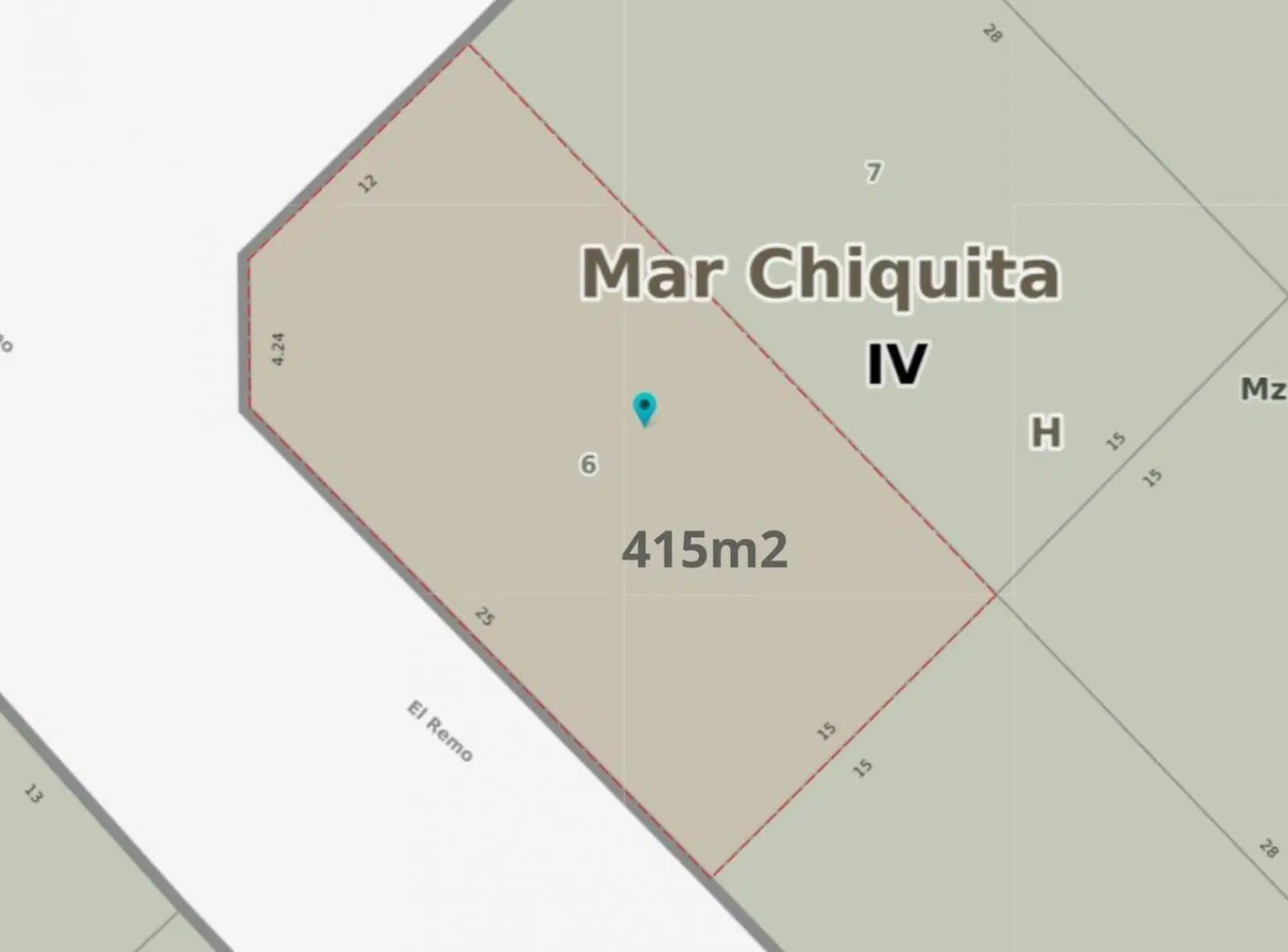 Lote esquina en La Caleta de 415M2 1