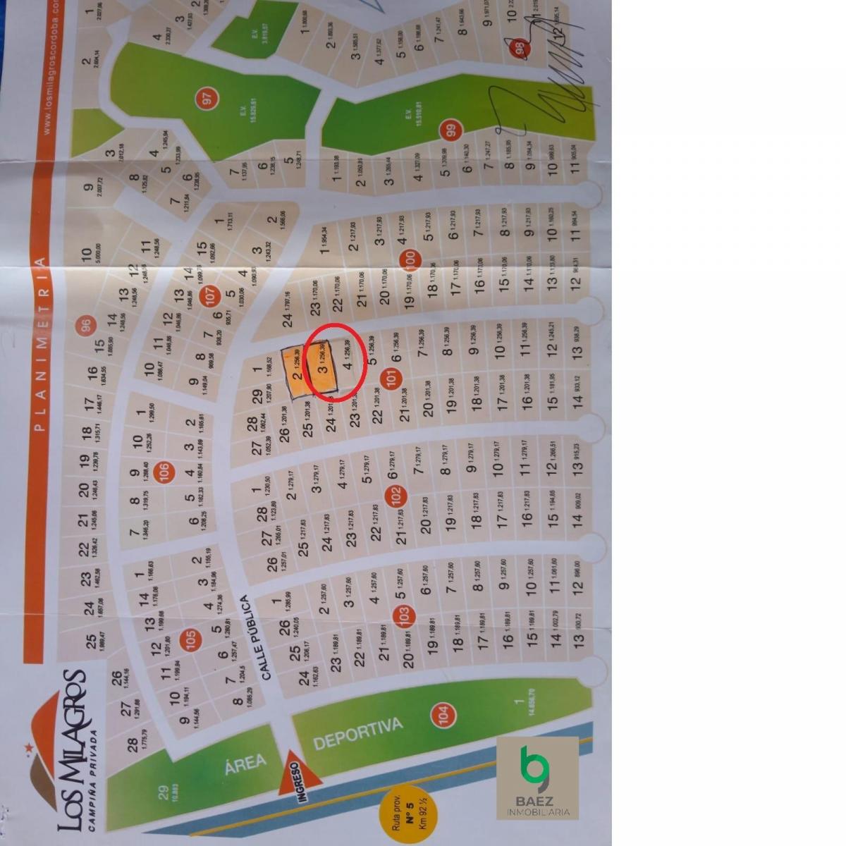 Exclusivo Lote N° 4 de 1256 m² - Los Milagros - Santa Rosa de Calamuchita 3