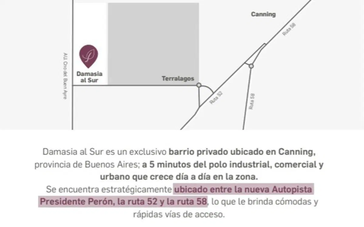 Lote en venta en Damasia al Sur, Ezeiza - Canning 4