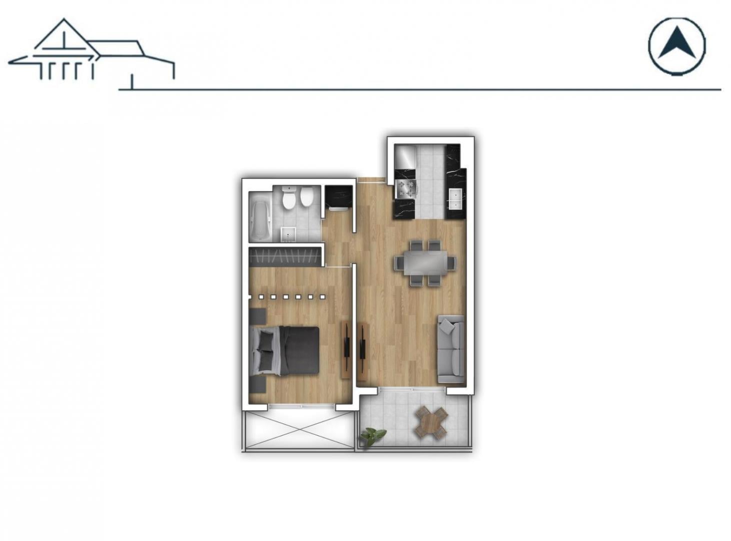 Venta 1 Dormitorio Premium | Gas Natural, DVH y Amenities Full
