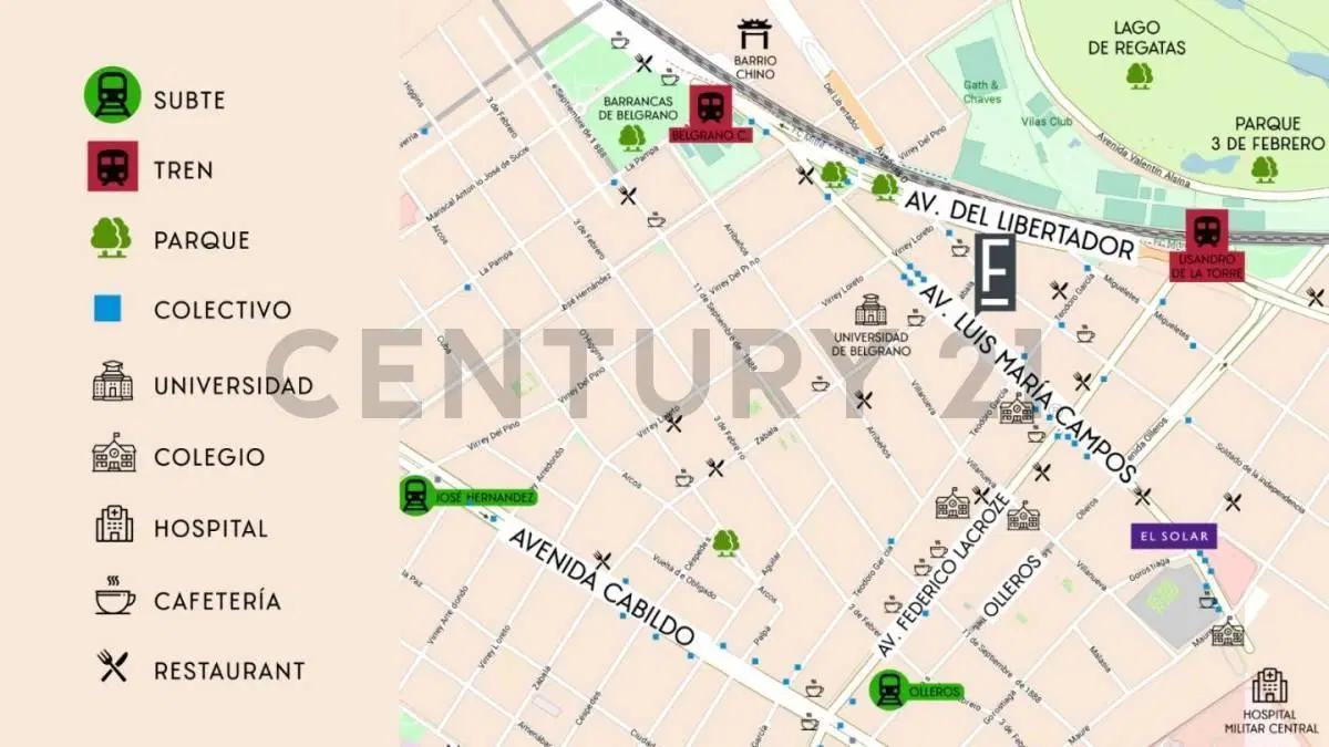 Venta Monoambiente en las Cañitas a Estrenar "Feel Belgrano" 5